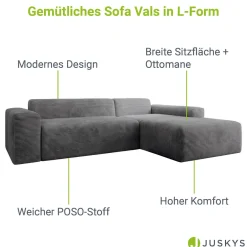 Sofa in L-Form Vals