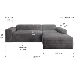 Sofa in L-Form Vals