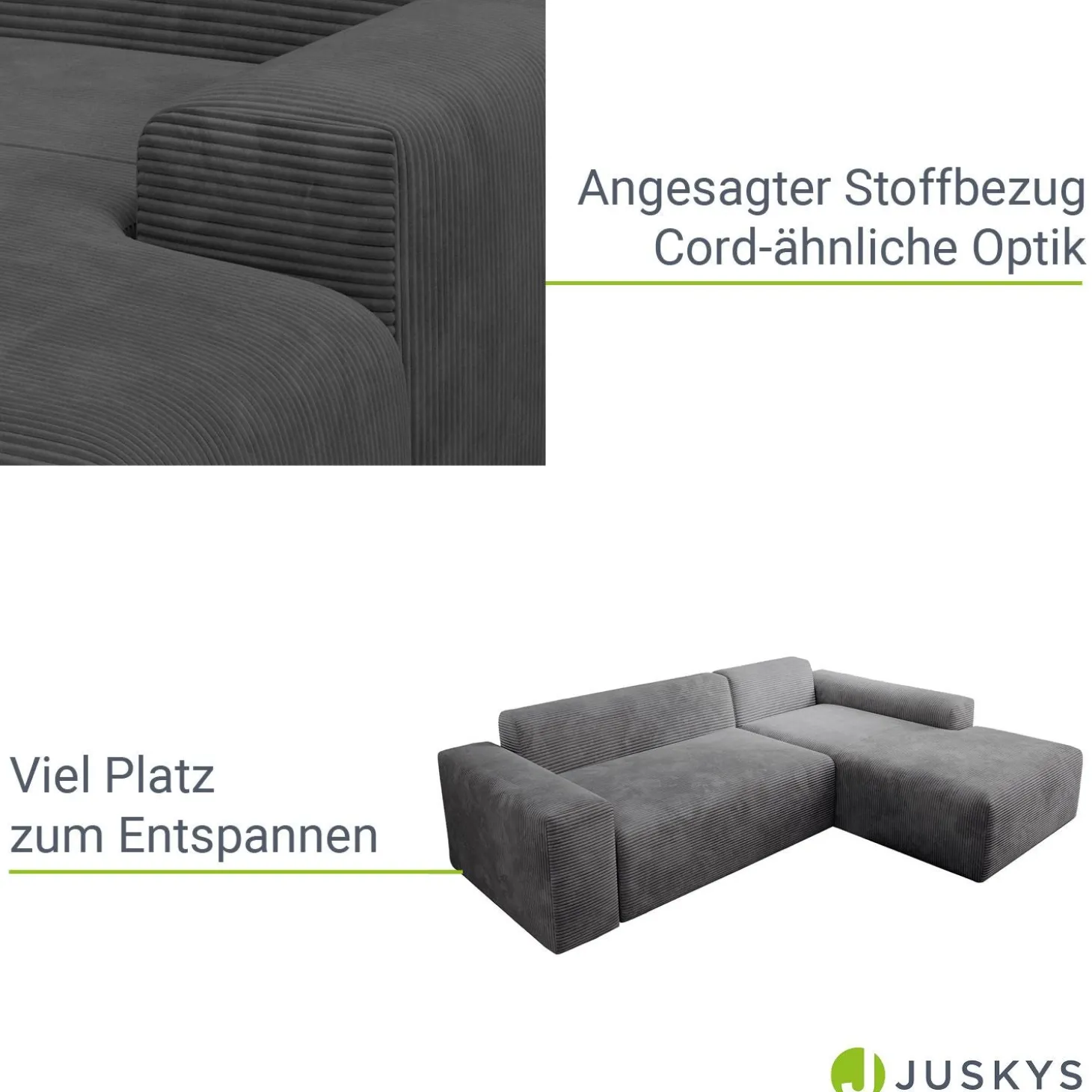 Sofa in L-Form Vals
