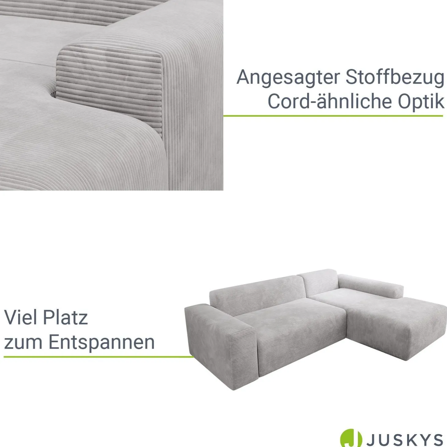 Sofa in L-Form Vals