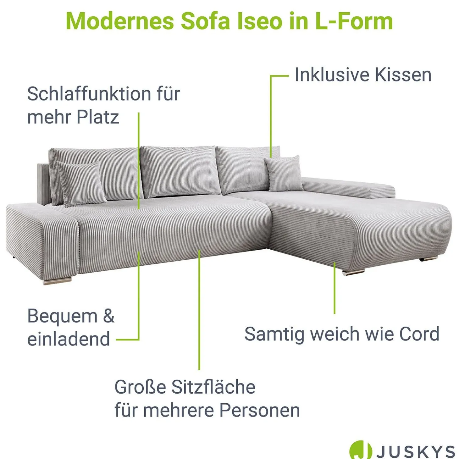 Sofa Iseo mit Schlaffunktion