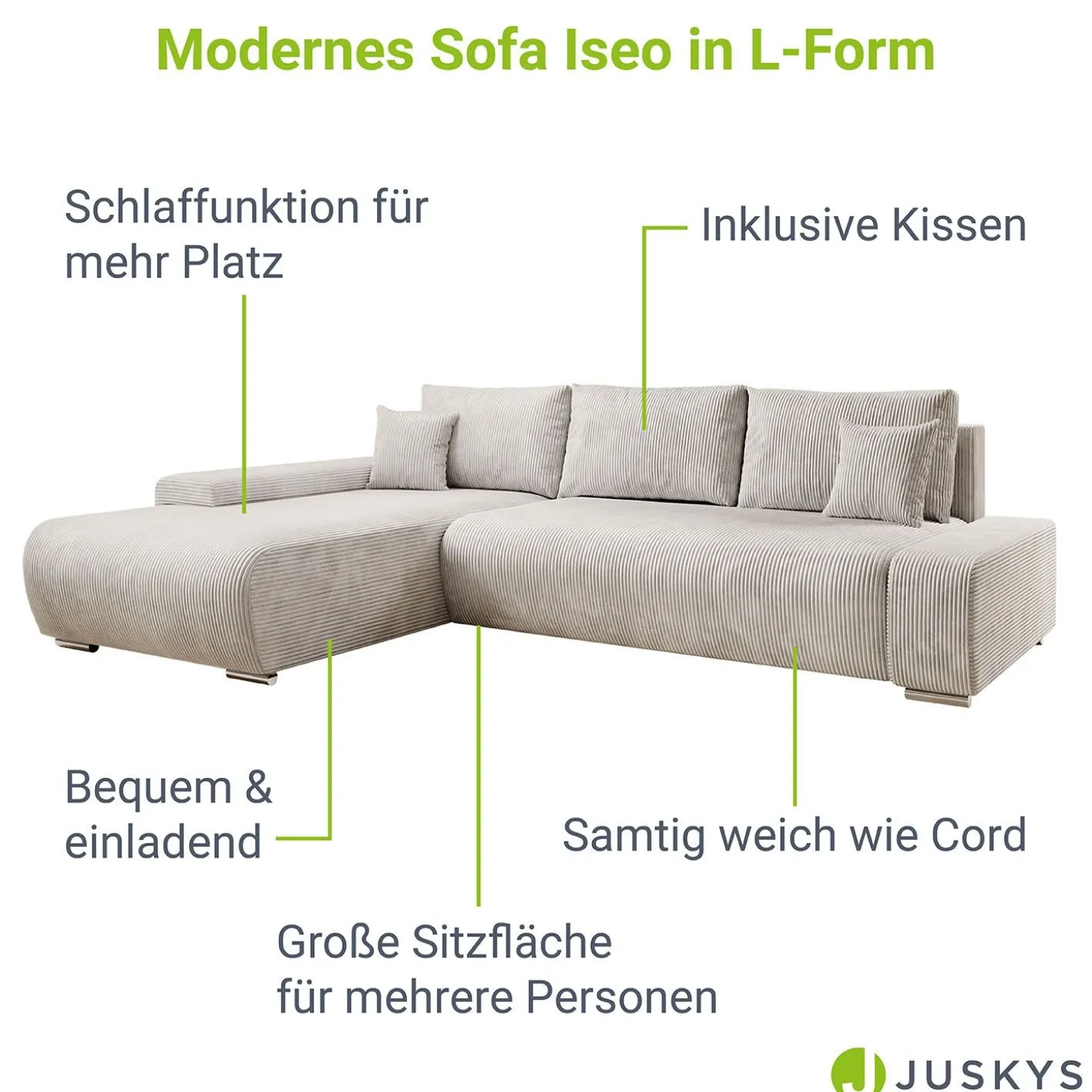 Sofa Iseo mit Schlaffunktion