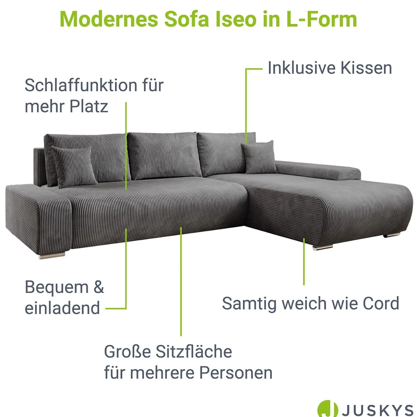 Sofa Iseo mit Schlaffunktion