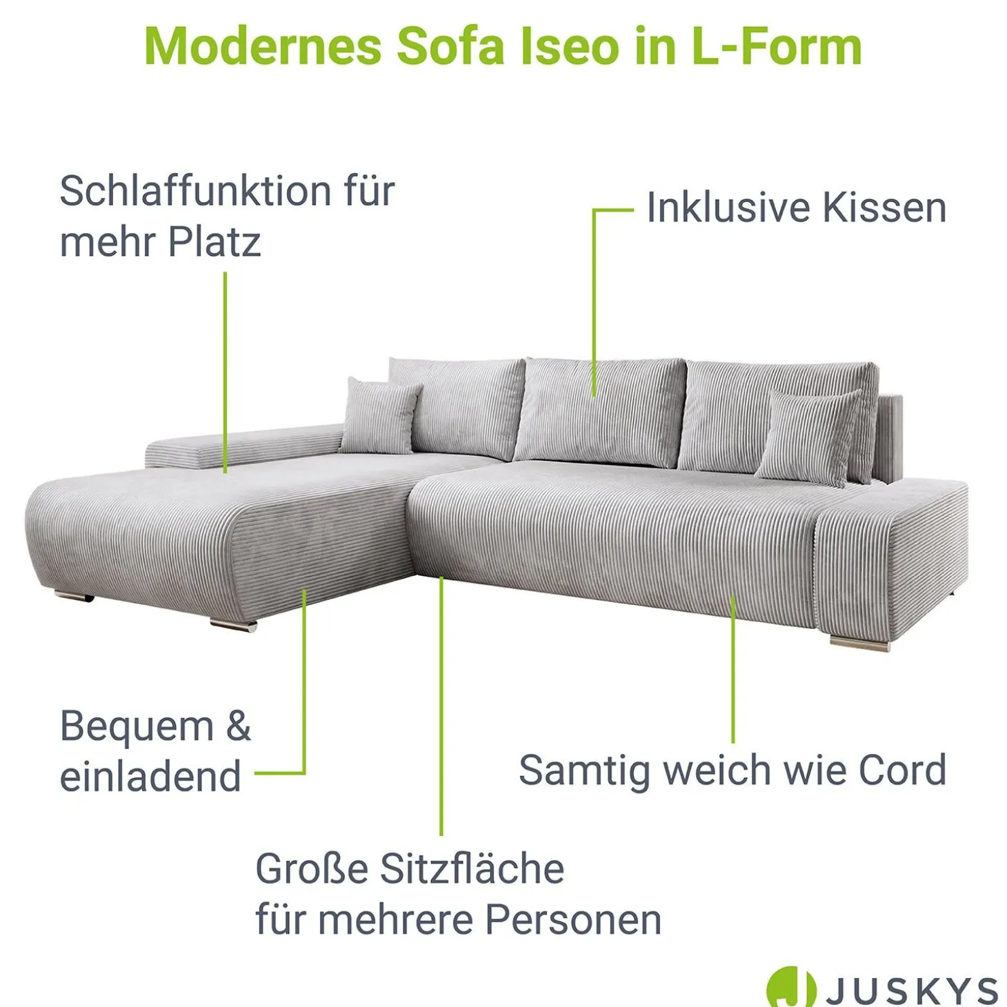 Sofa Iseo mit Schlaffunktion