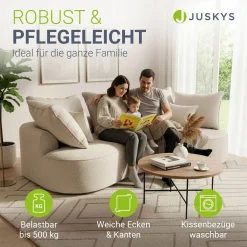 Sofa Tirano mit Ottomane & Dekokissen