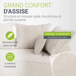 Sofa Tirano mit Ottomane & Dekokissen
