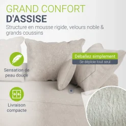 Sofa Tirano mit Ottomane & Dekokissen