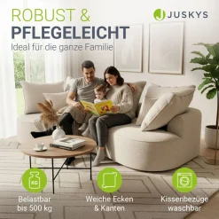 Sofa Tirano mit Ottomane & Dekokissen