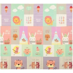 Spielmatte 180 x 200 cm mit diversen Tiermotiven