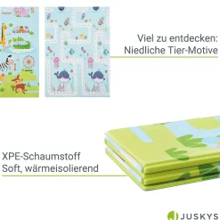 Spielmatte 180 x 200 cm mit diversen Tiermotiven