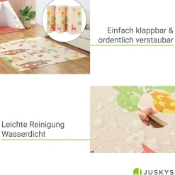 Spielmatte 180 x 200 cm mit diversen Tiermotiven