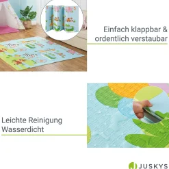 Spielmatte 180 x 200 cm mit diversen Tiermotiven