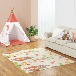 Spielmatte 180 x 200 cm mit diversen Tiermotiven