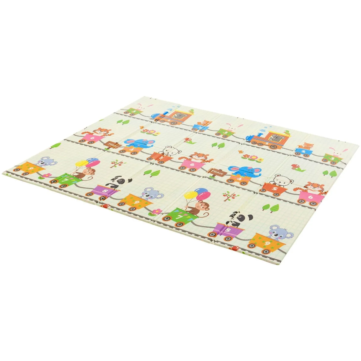 Spielmatte 180 x 200 cm mit diversen Tiermotiven
