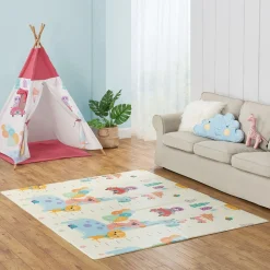 Spielmatte 180 x 200 cm mit diversen Tiermotiven