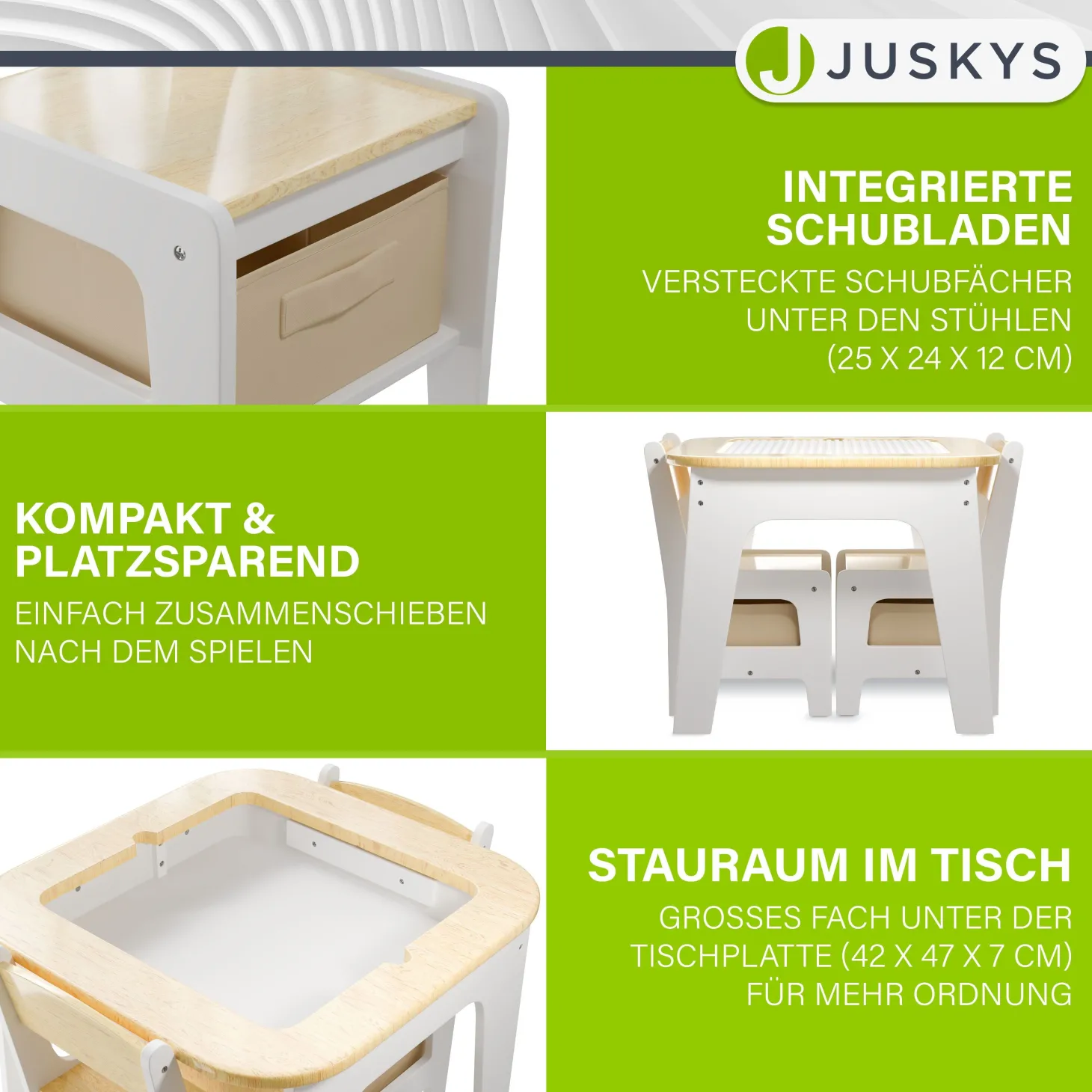 Spieltisch mit zwei Stühlen Milou