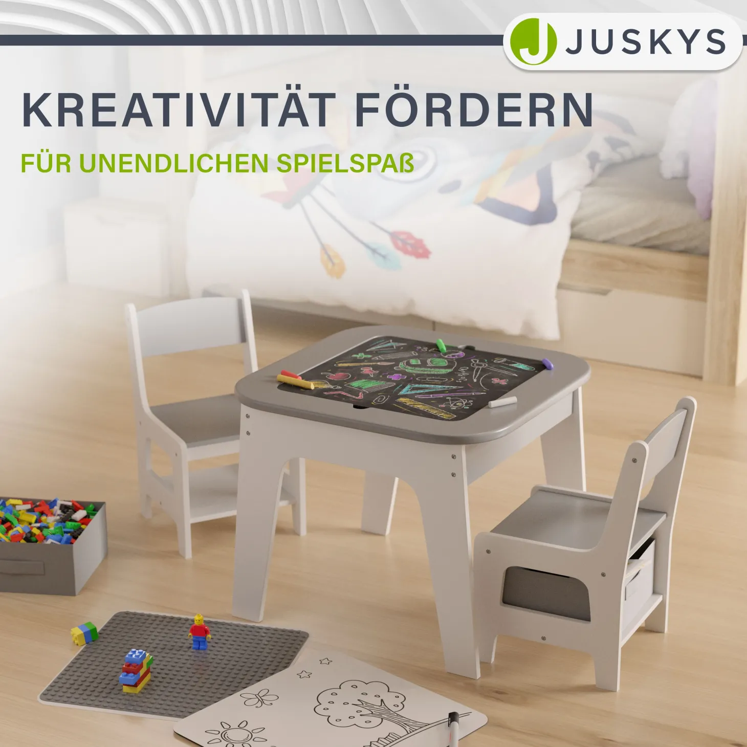 Spieltisch mit zwei Stühlen Milou