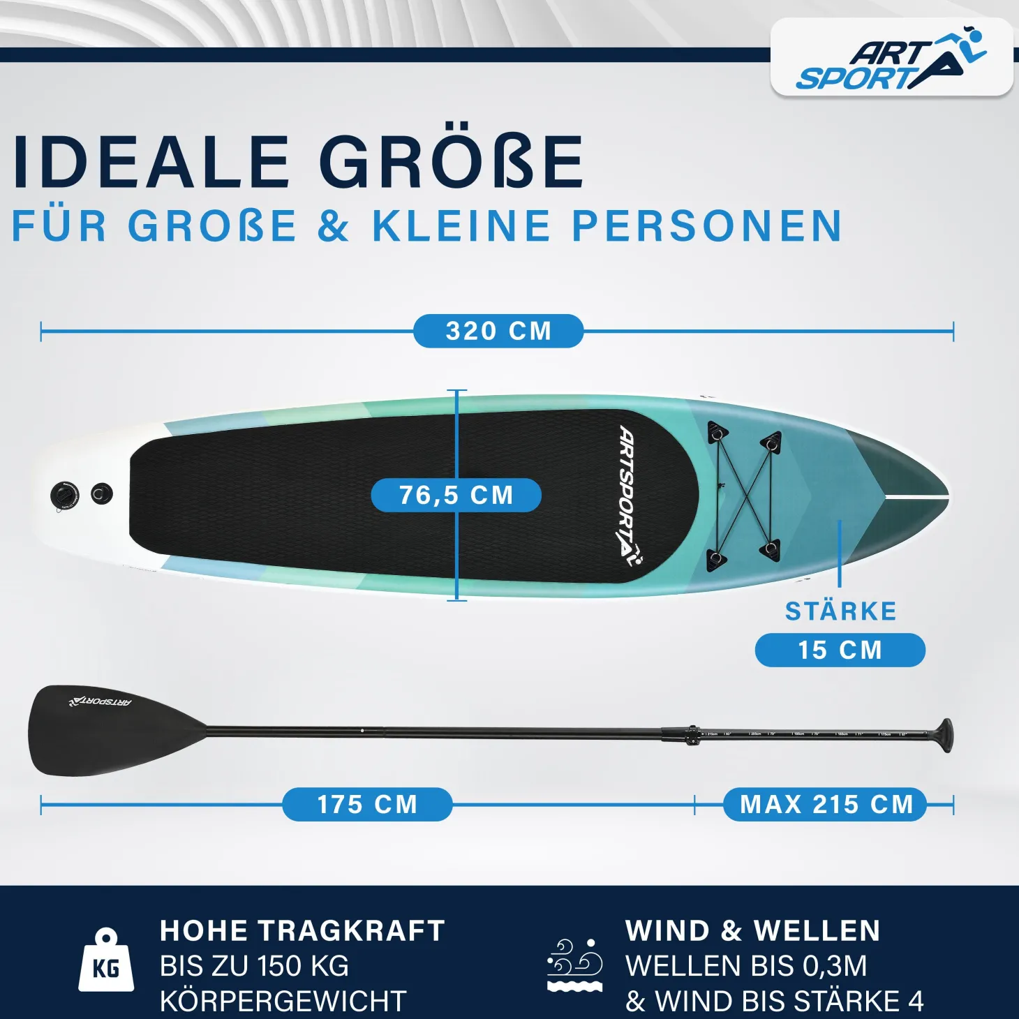 Stand Up Paddling Board - Komplett Set