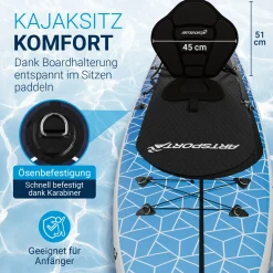 Stand Up Paddling Board mit Kajaksitz