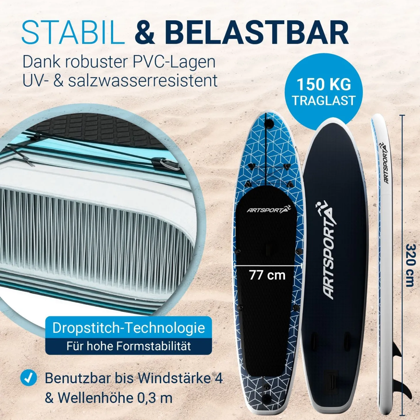 Stand Up Paddling Board mit Kajaksitz