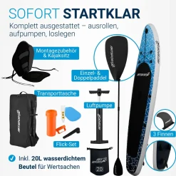 Stand Up Paddling Board mit Kajaksitz