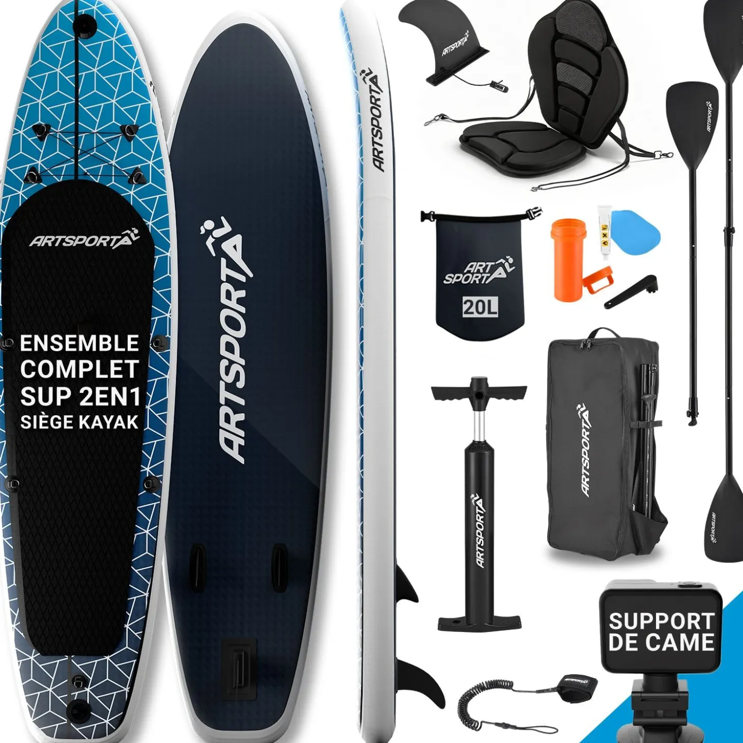 Stand Up Paddling Board mit Kajaksitz