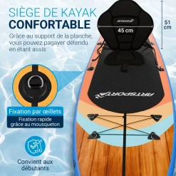 Stand Up Paddling Board mit Kajaksitz