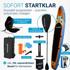 Stand Up Paddling Board mit Kajaksitz