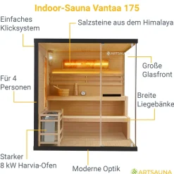 Traditionelle Sauna Vantaa - Schwarz