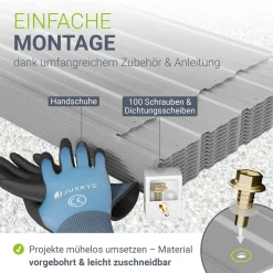 Trapezblech fürs Dach aus Stahl