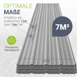 Trapezblech fürs Dach aus Stahl