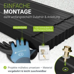 Trapezblech fürs Dach aus Stahl