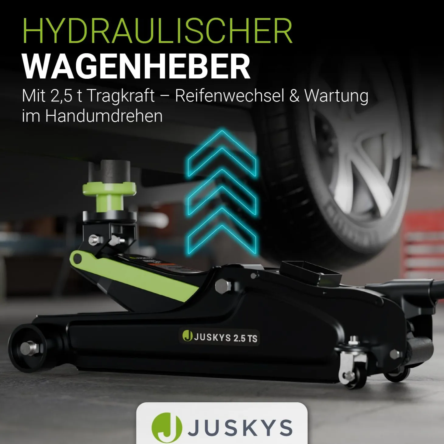 Wagenheber 2,5 t mit Transportbox