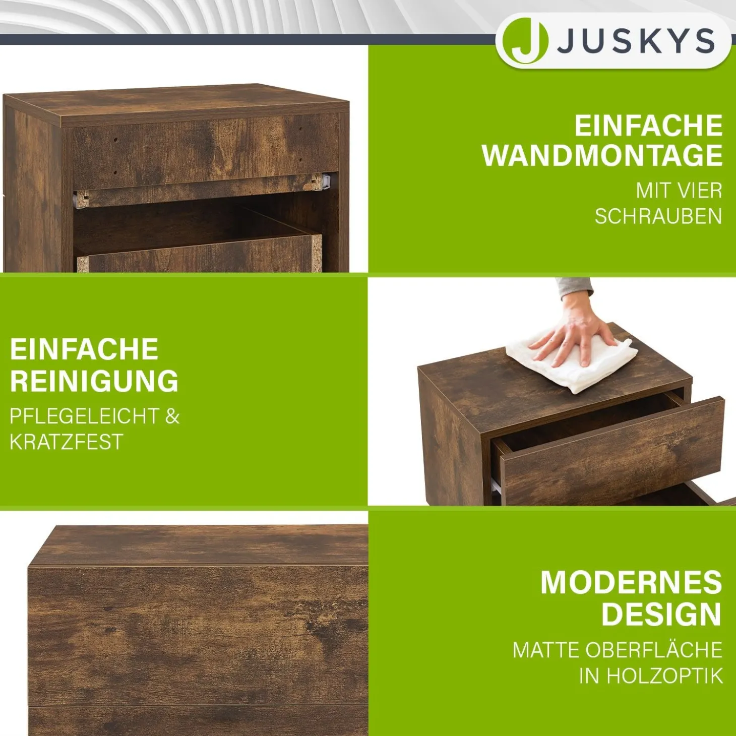 Wandschrank Nachttisch hängend