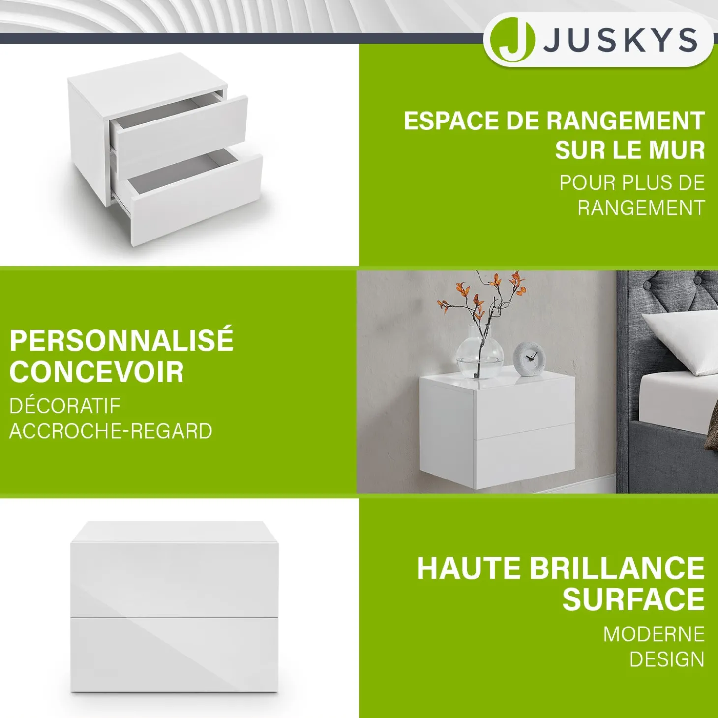 Wandschrank Nachttisch hängend