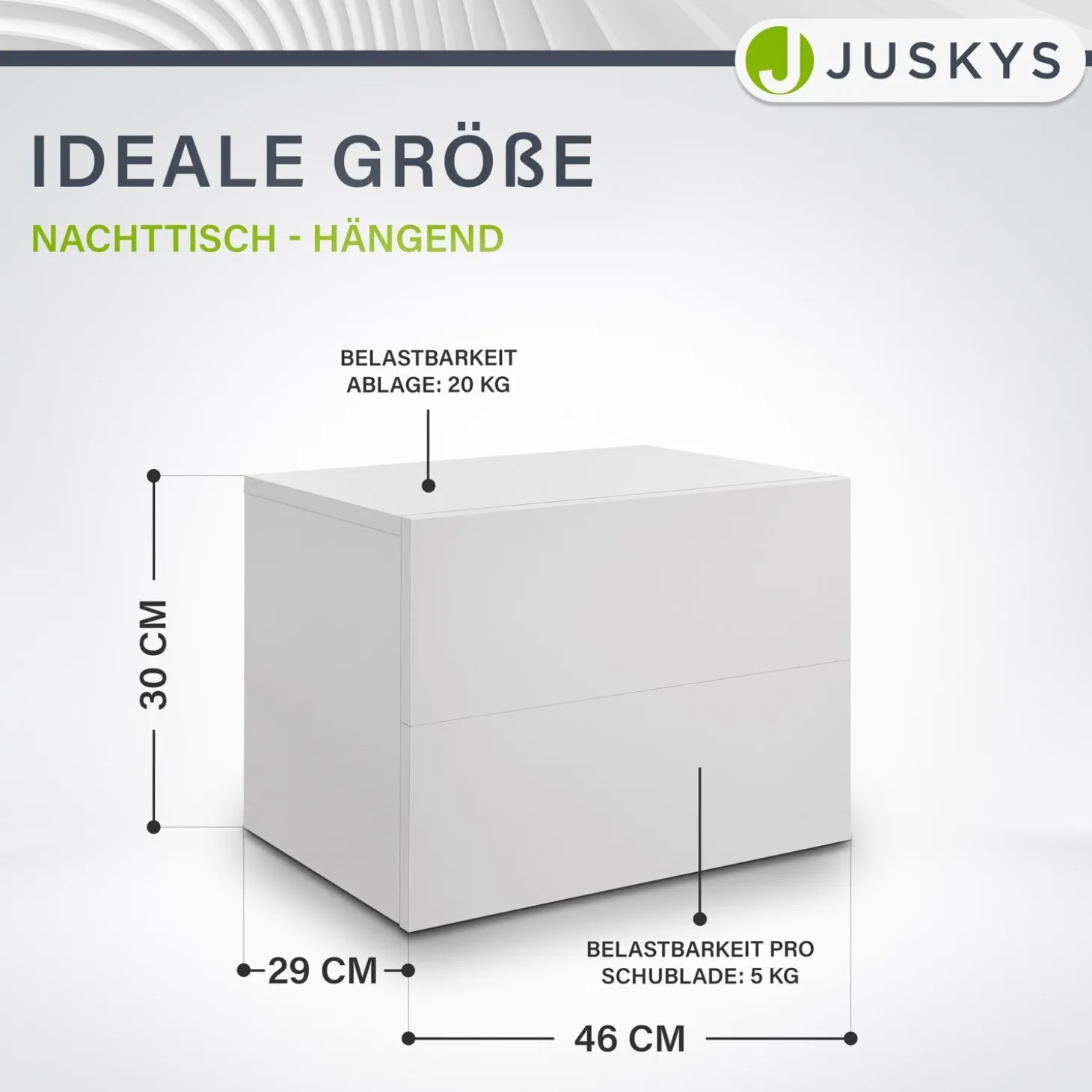 Wandschrank Nachttisch hängend