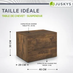 Wandschrank Nachttisch hängend