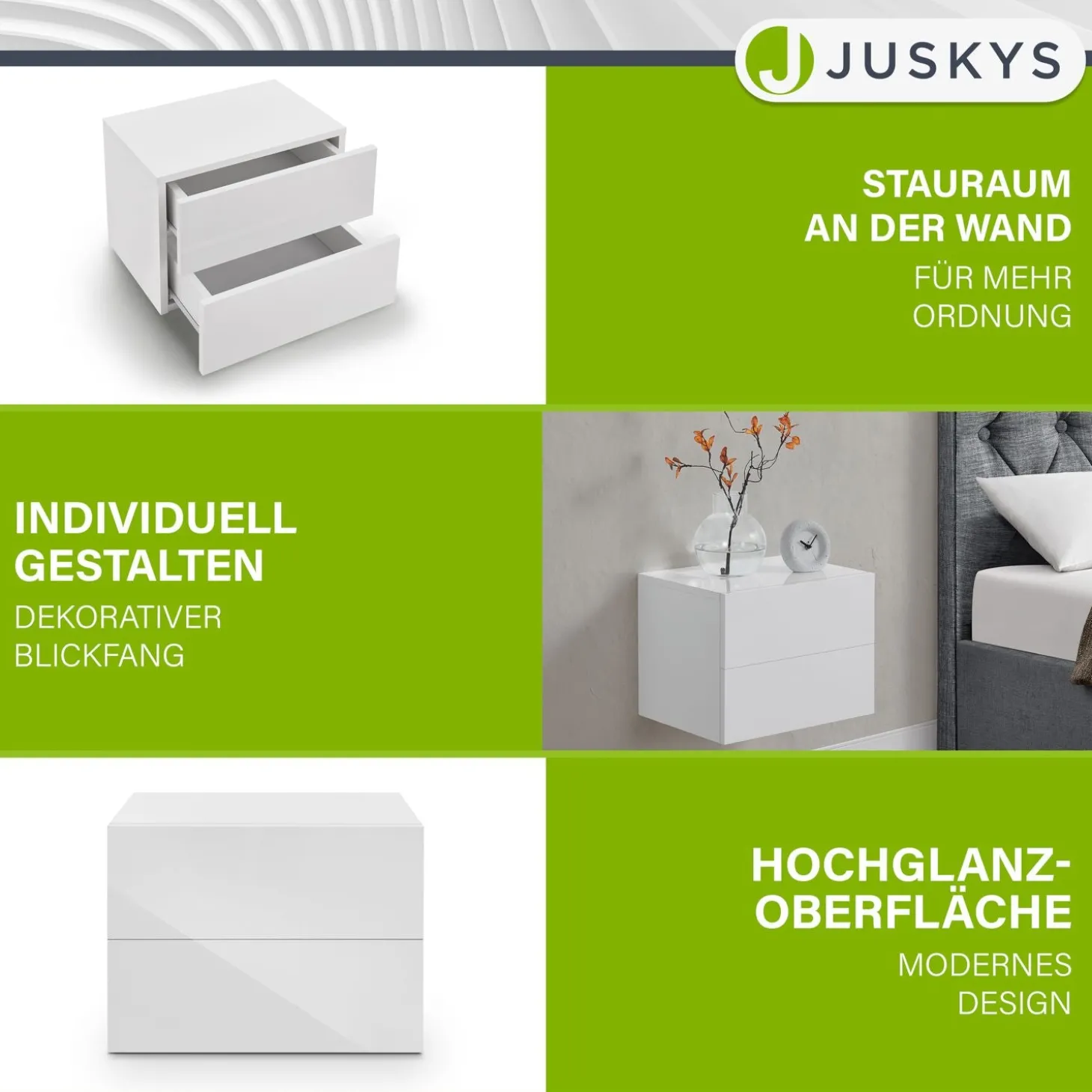 Wandschrank Nachttisch hängend