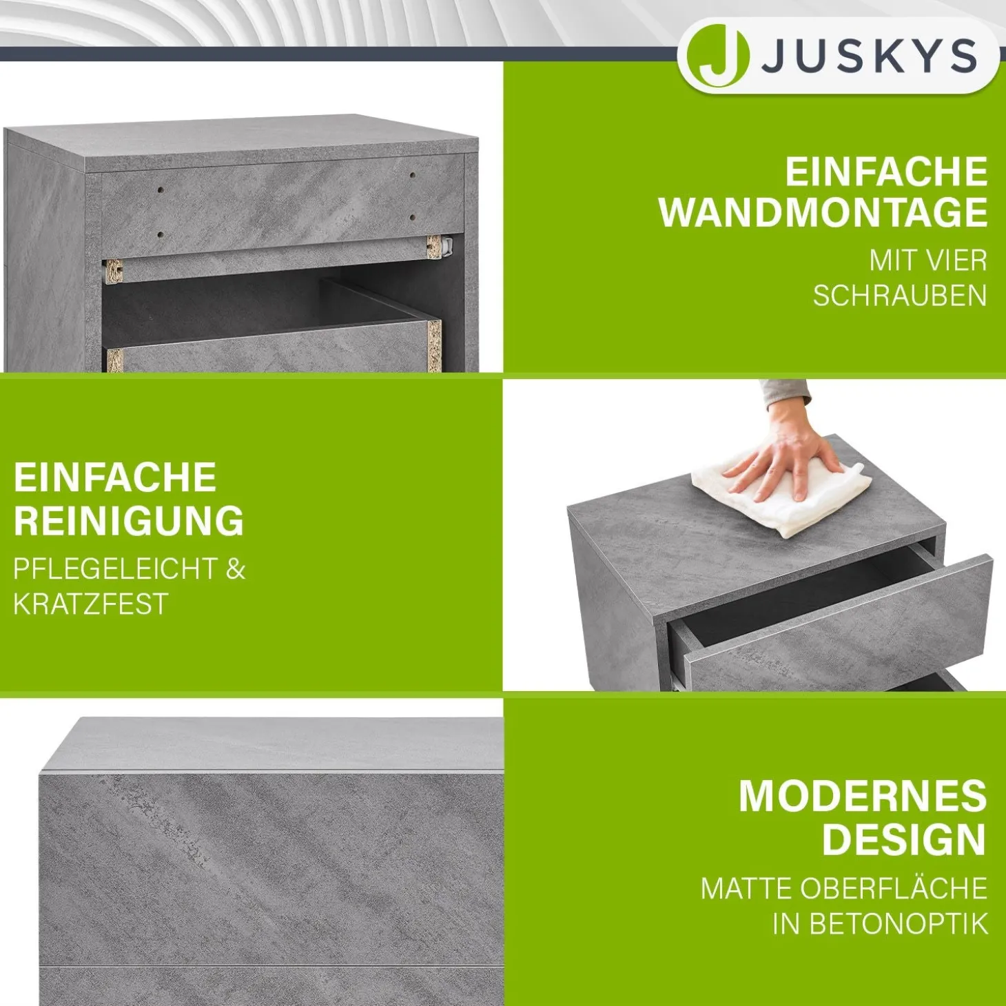 Wandschrank Nachttisch hängend