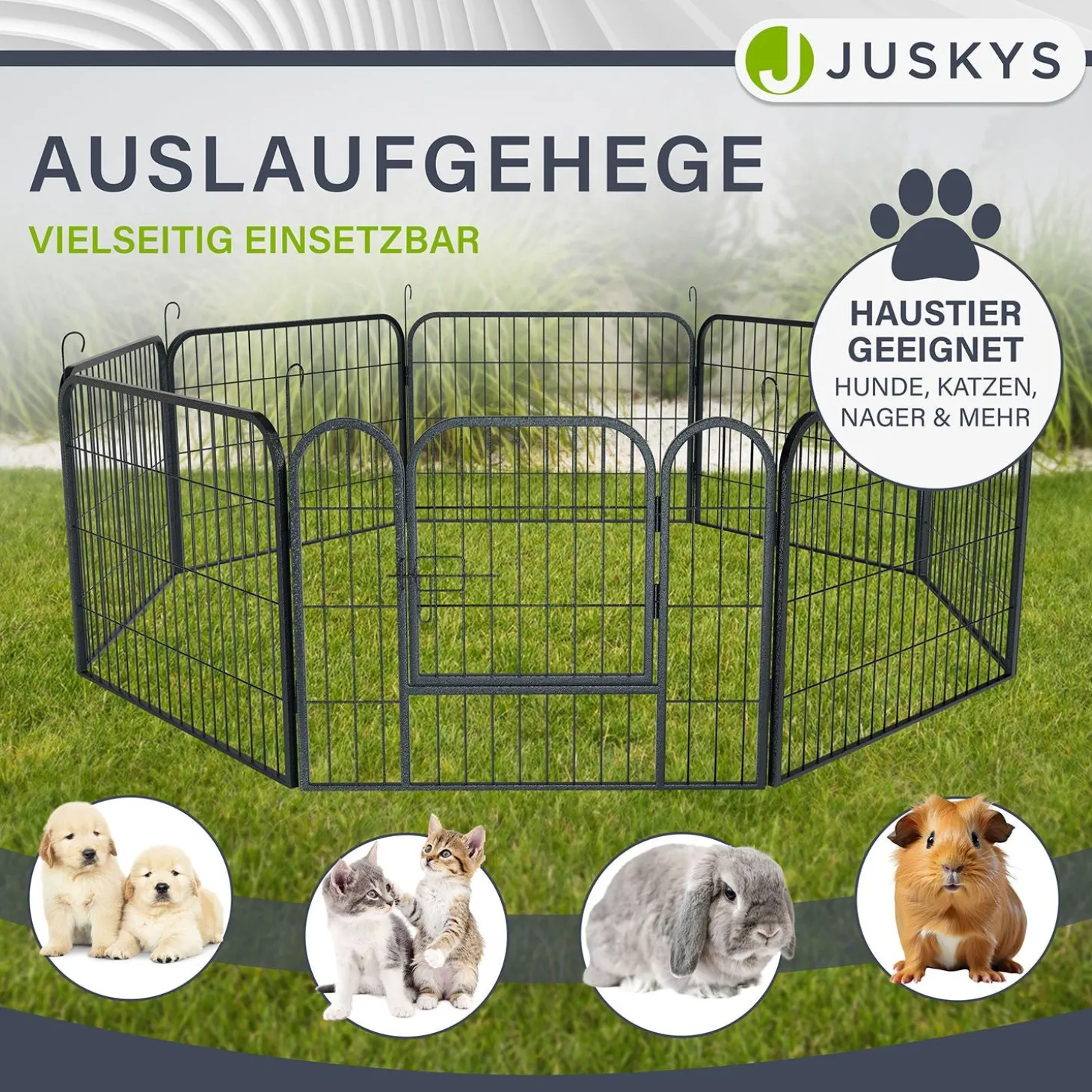 Welpenauslauf aus Metall