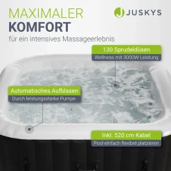 Whirlpool aufblasbar für 4-6 Personen