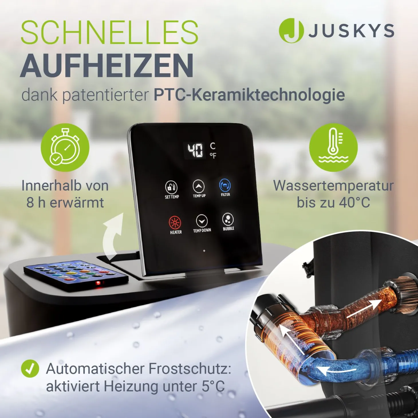 Whirlpool aufblasbar für 4-6 Personen