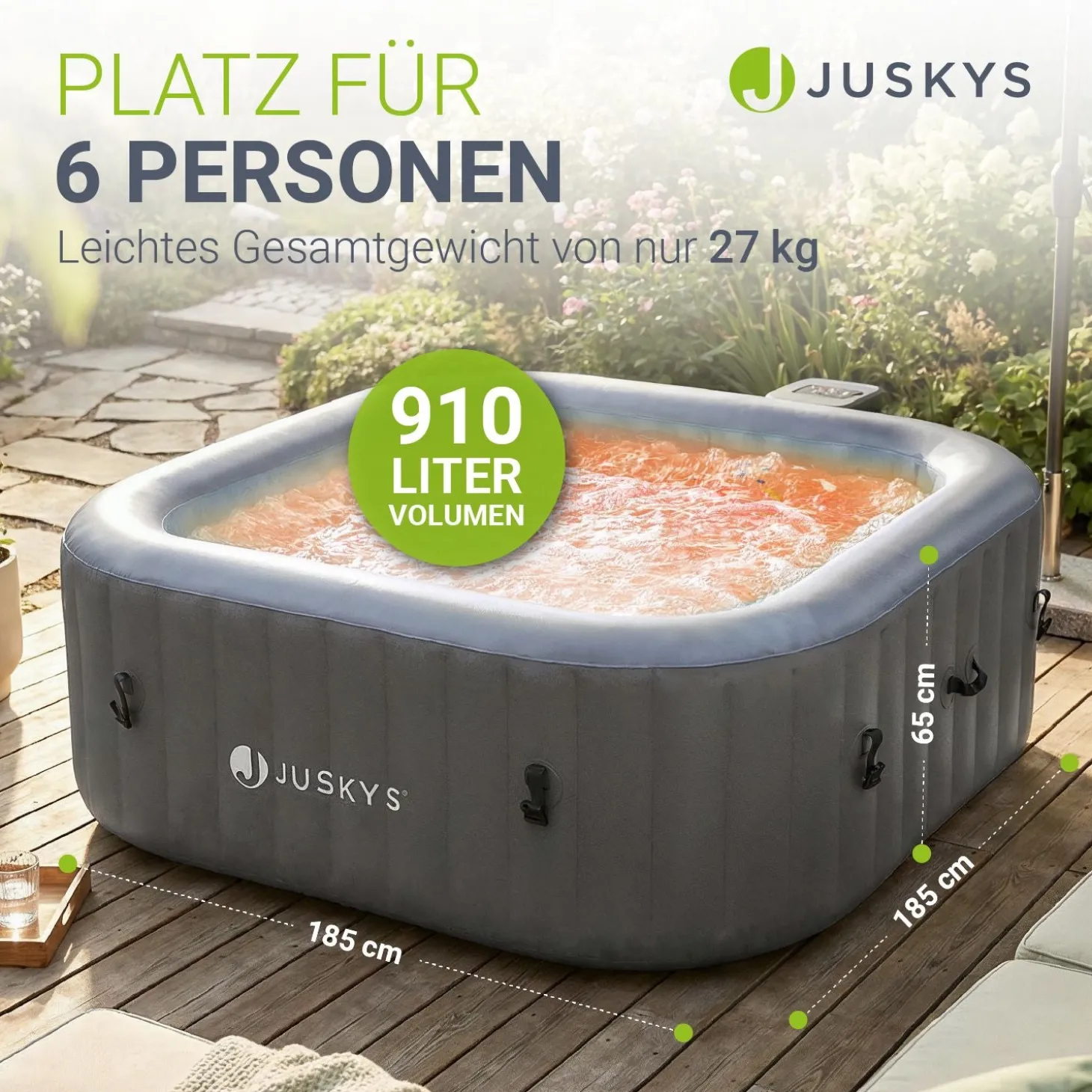 Whirlpool aufblasbar für 4-6 Personen