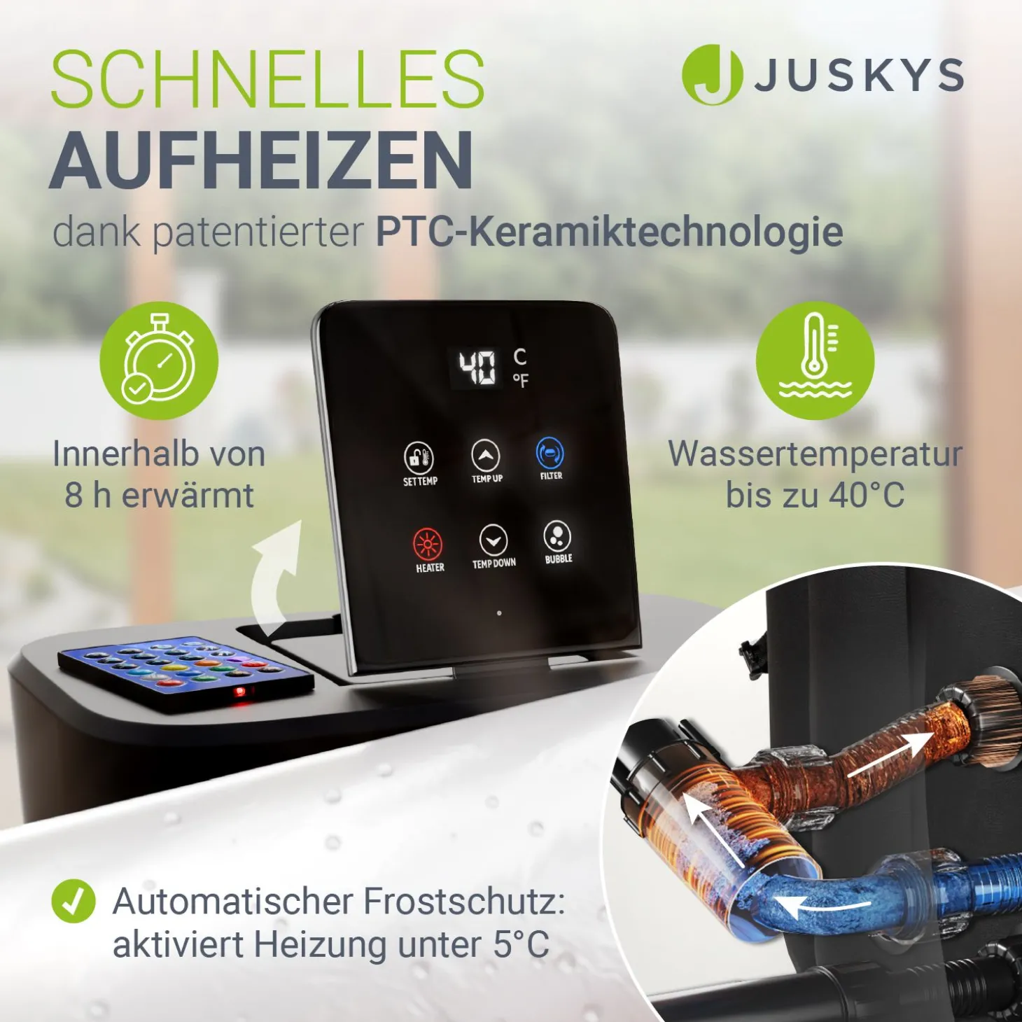 Whirlpool aufblasbar für 4-6 Personen