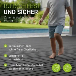 WPC Terrassendielen in Anthrazit