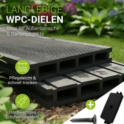 WPC Terrassendielen in Anthrazit