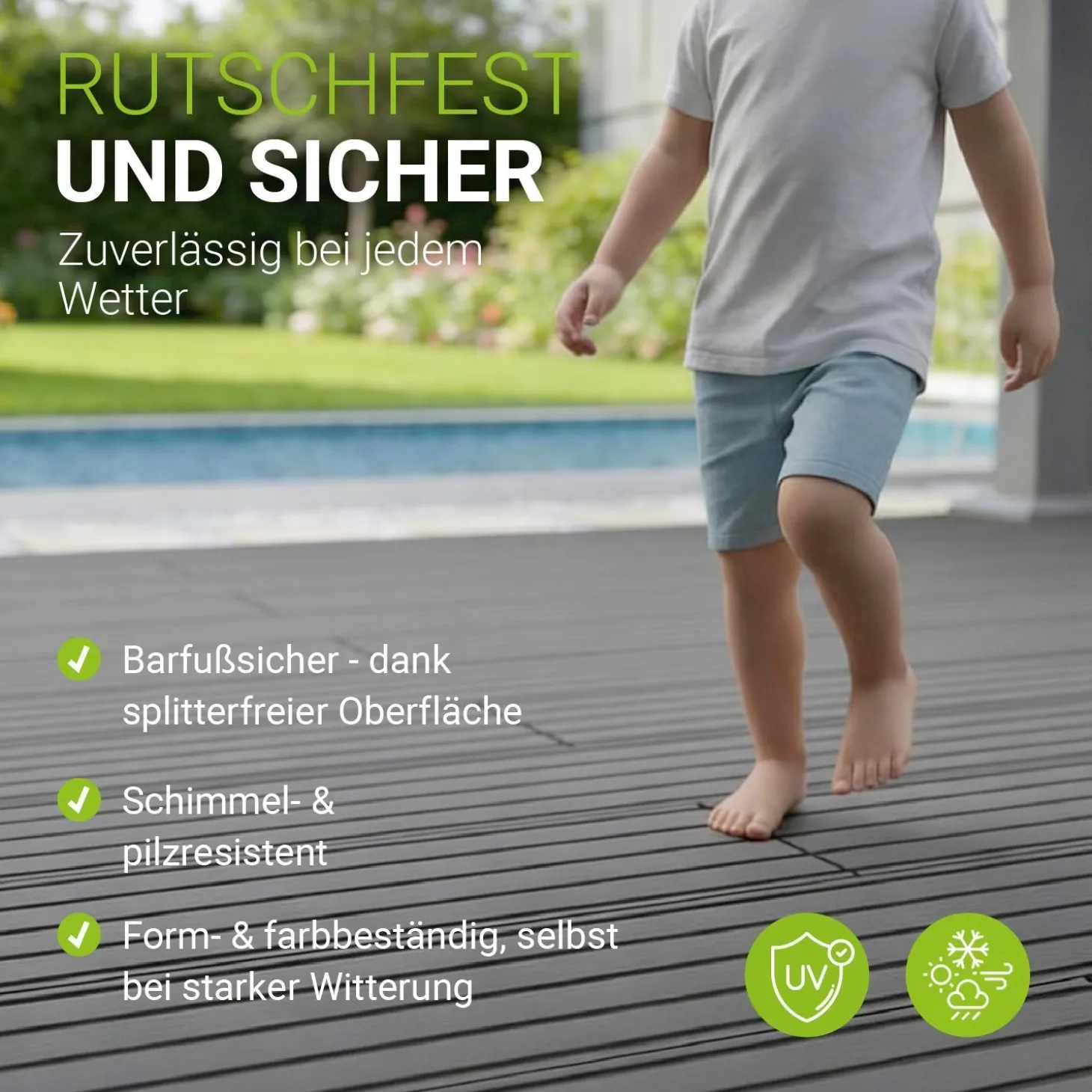 WPC Terrassendielen in Grau