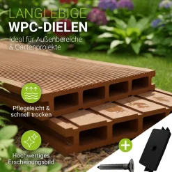 WPC Terrassendielen in Teak