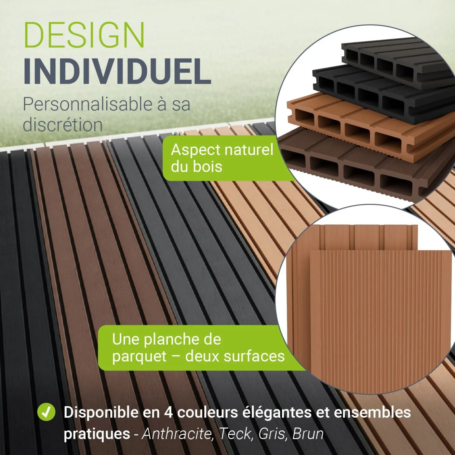 WPC Terrassendielen in Teak