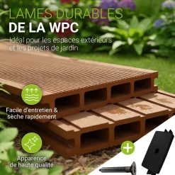 WPC Terrassendielen in Teak